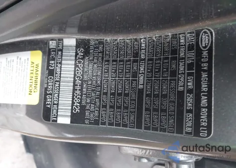 2017 Land Rover Discovery Sport Se z USA, uszkodzony, nr VIN SALCP2BG4HH658425